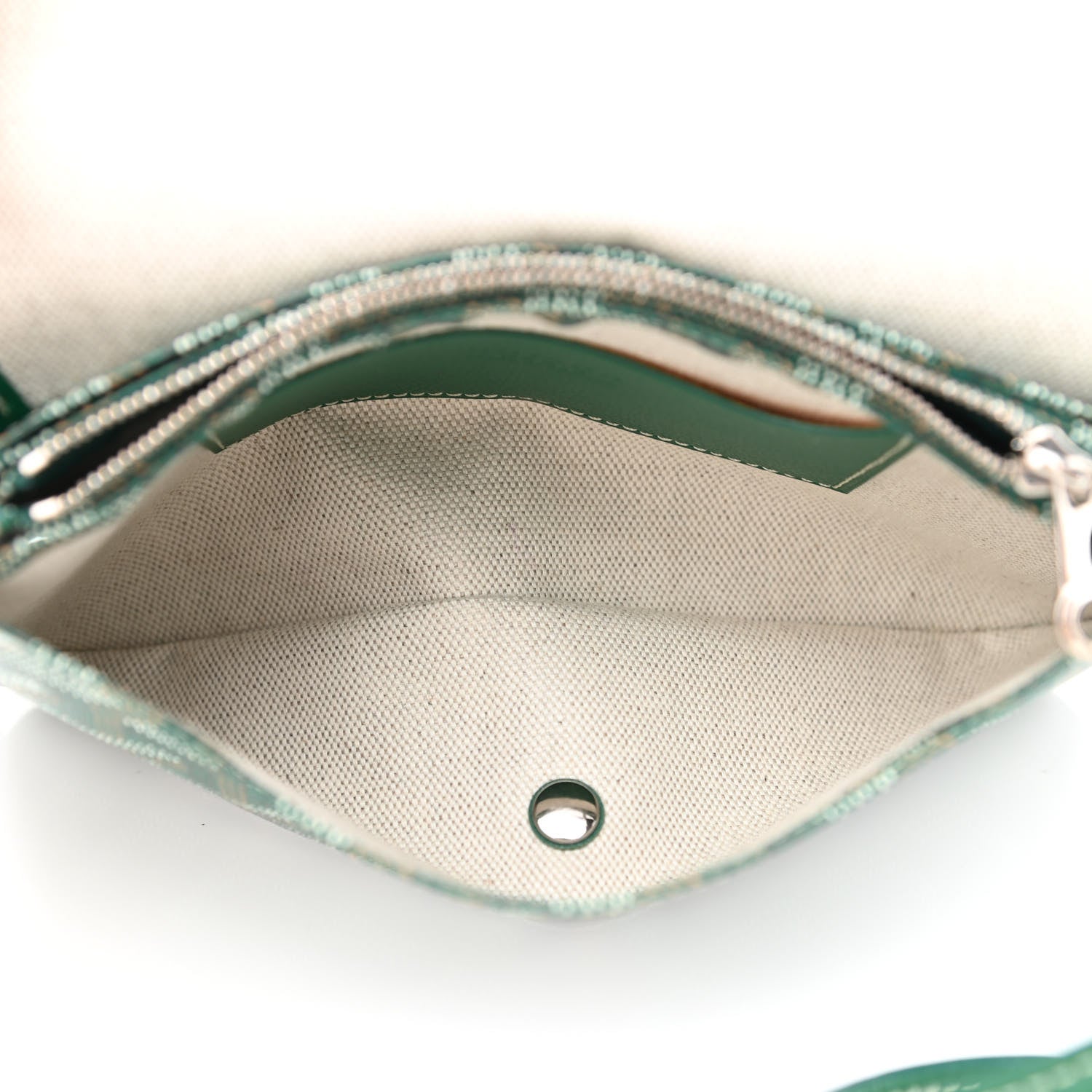 Goyard Goyardine Plumet Wallet Clutch Green 7 of 12