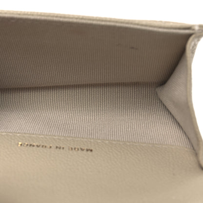 Chanel Caviar Quilted Flap Card Holder Wallet Beige 5 of 9