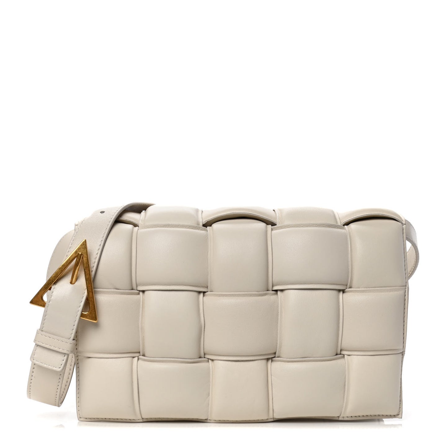 Nappa Maxi Intreccio Padded Cassette Crossbody Bag Plaster