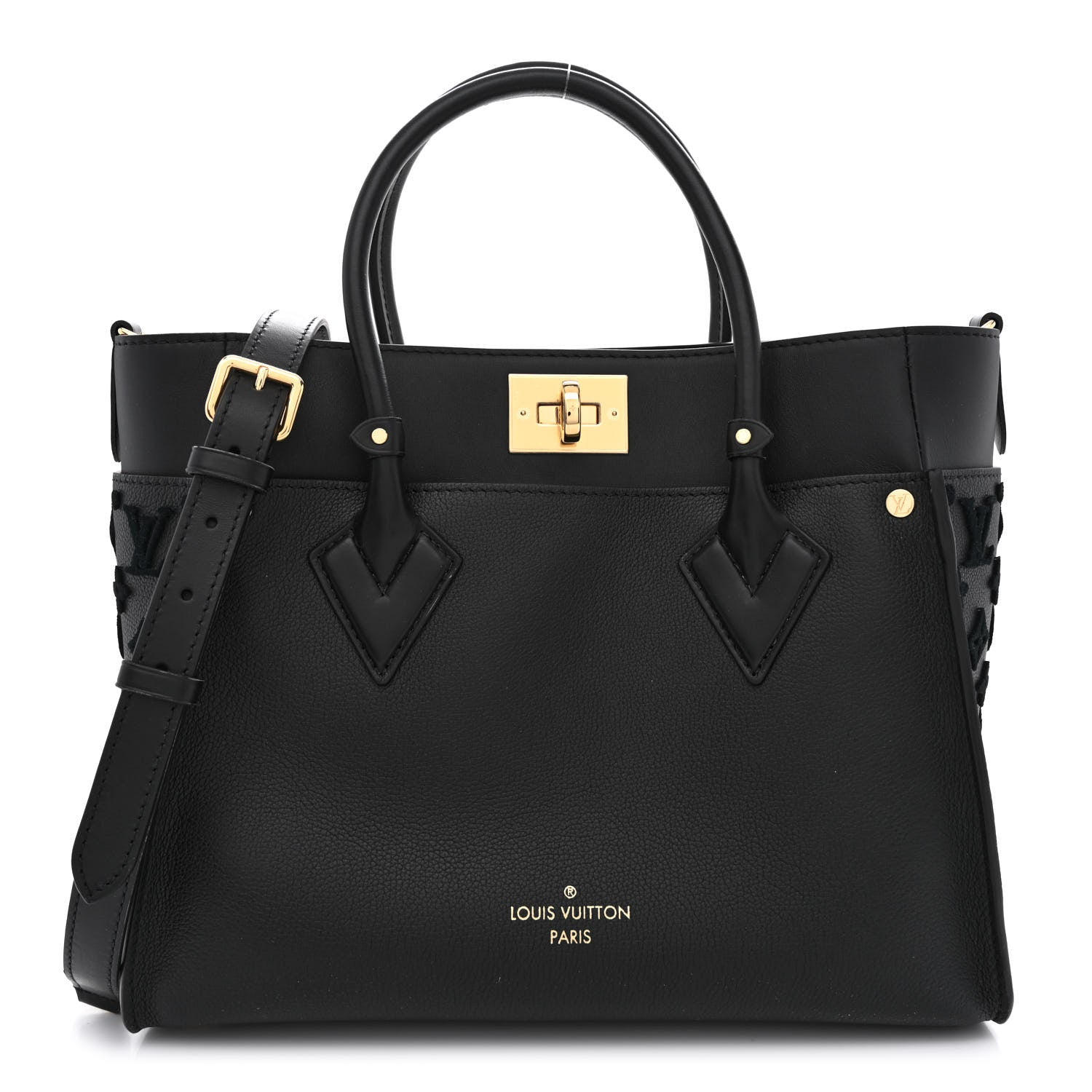 Louis Vuitton Calfskin Monogram Tufting On My Side Black 1 of 10