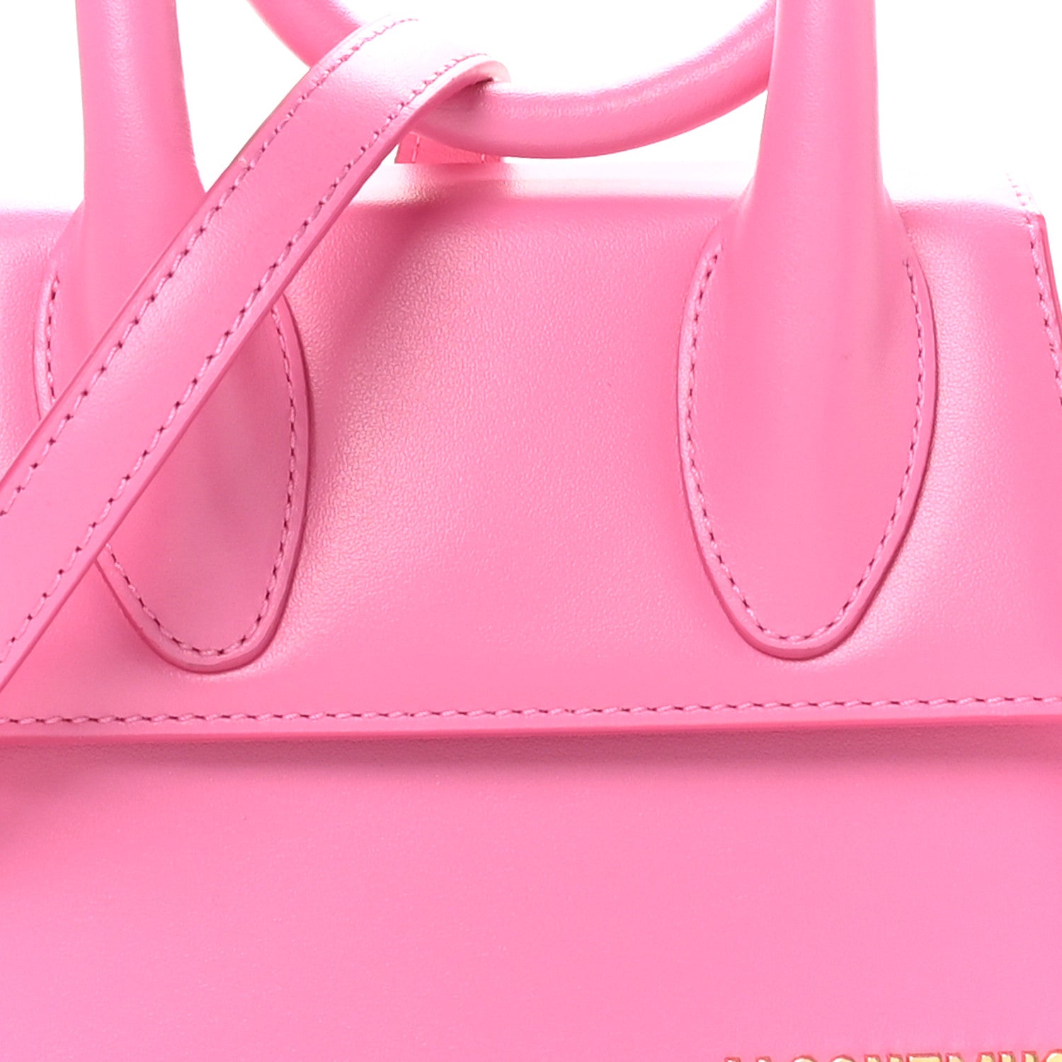 Jacquemus Calfskin Le Chiquito Noeud Dark Pink 7 of 9