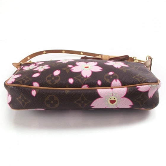 Monogram Cherry Blossom Pochette Accessories Brown
