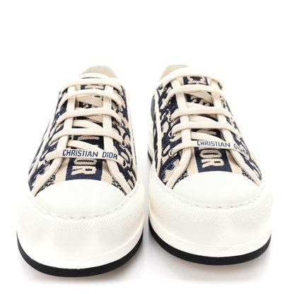 Christian Dior Canvas Oblique Walk'N'Dior Low Top Sneakers 37.5 Deep Blue 3 of 10