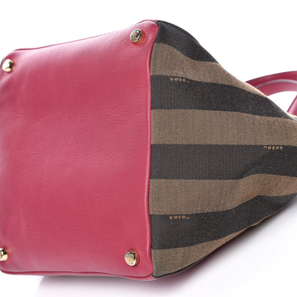 Fendi Pequin Vitello Magnetic Top Satchel Tobacco Amarena 15 of 19