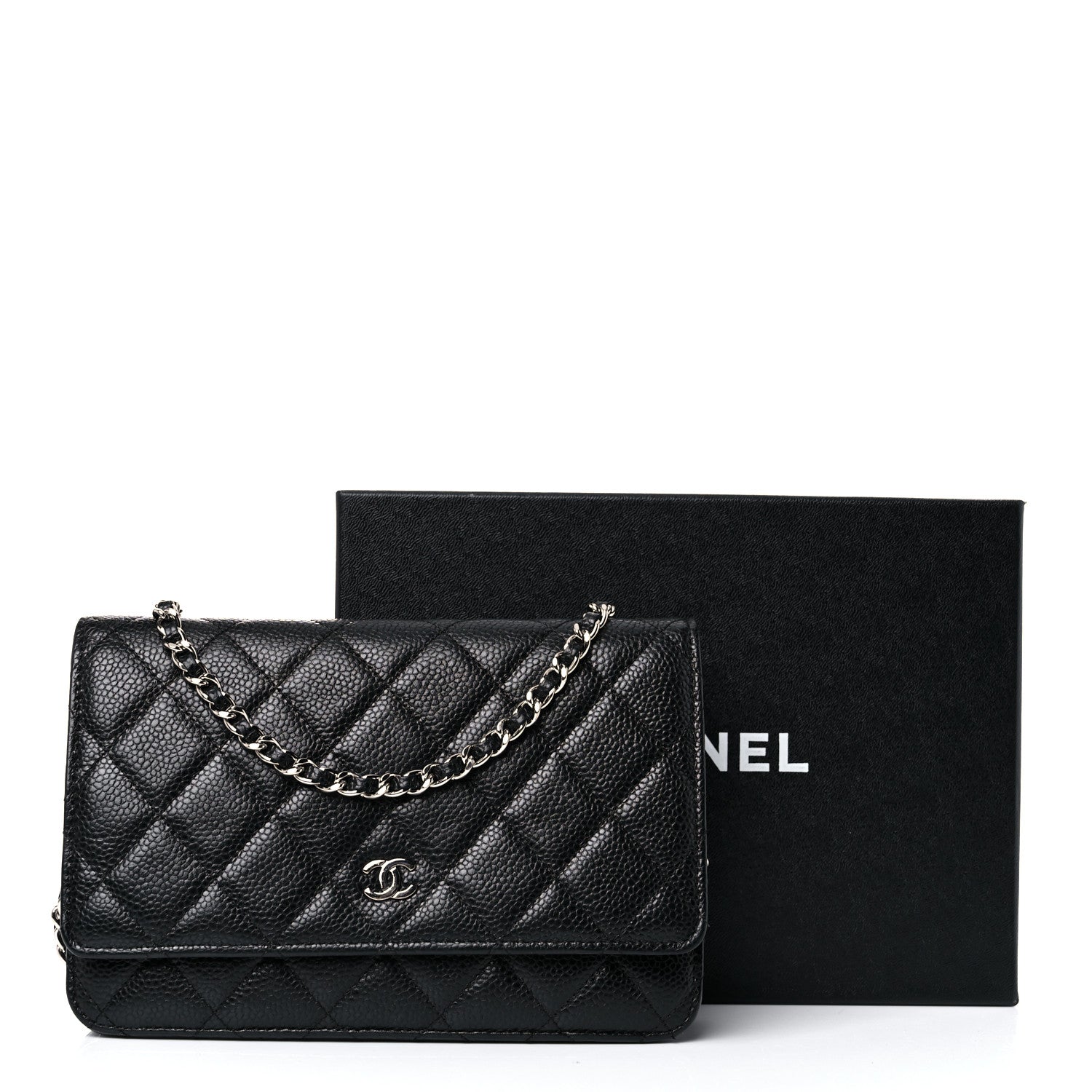 Chanel Caviar Quilted Wallet On Chain WOC Black 13 of 13
