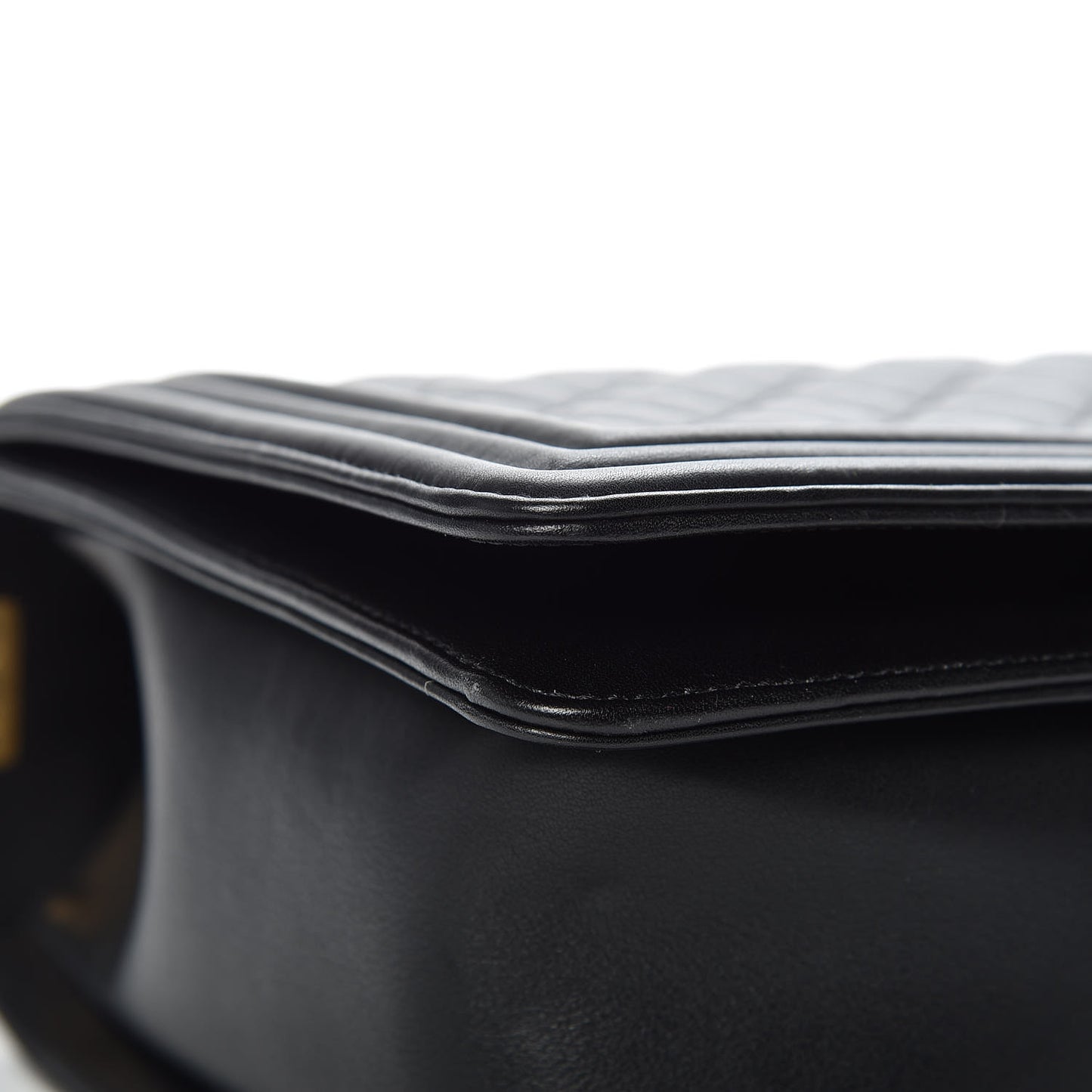 Calfskin Quilted New Medium Boy Flap Black