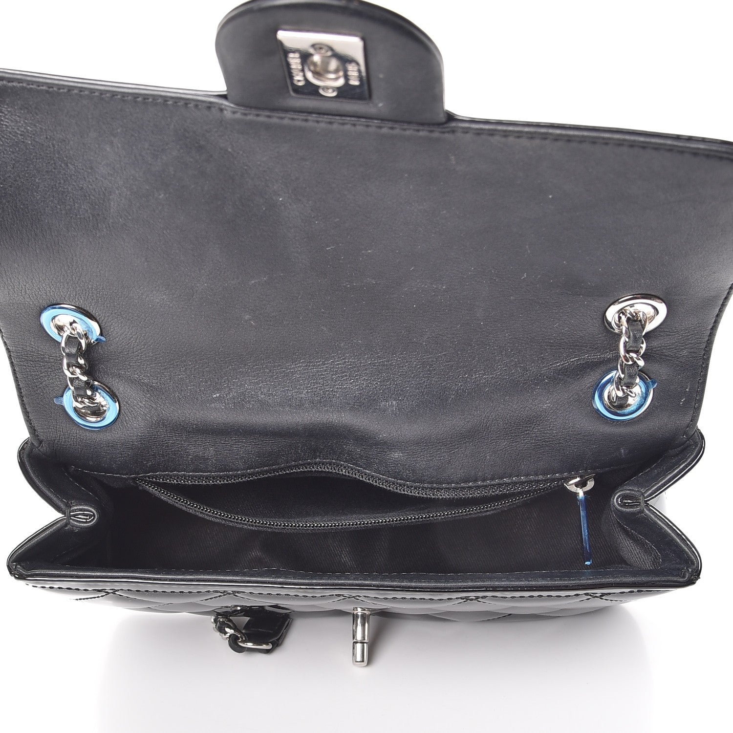 Chanel Patent Quilted Small Coco Shine Flap Black 5 of 7