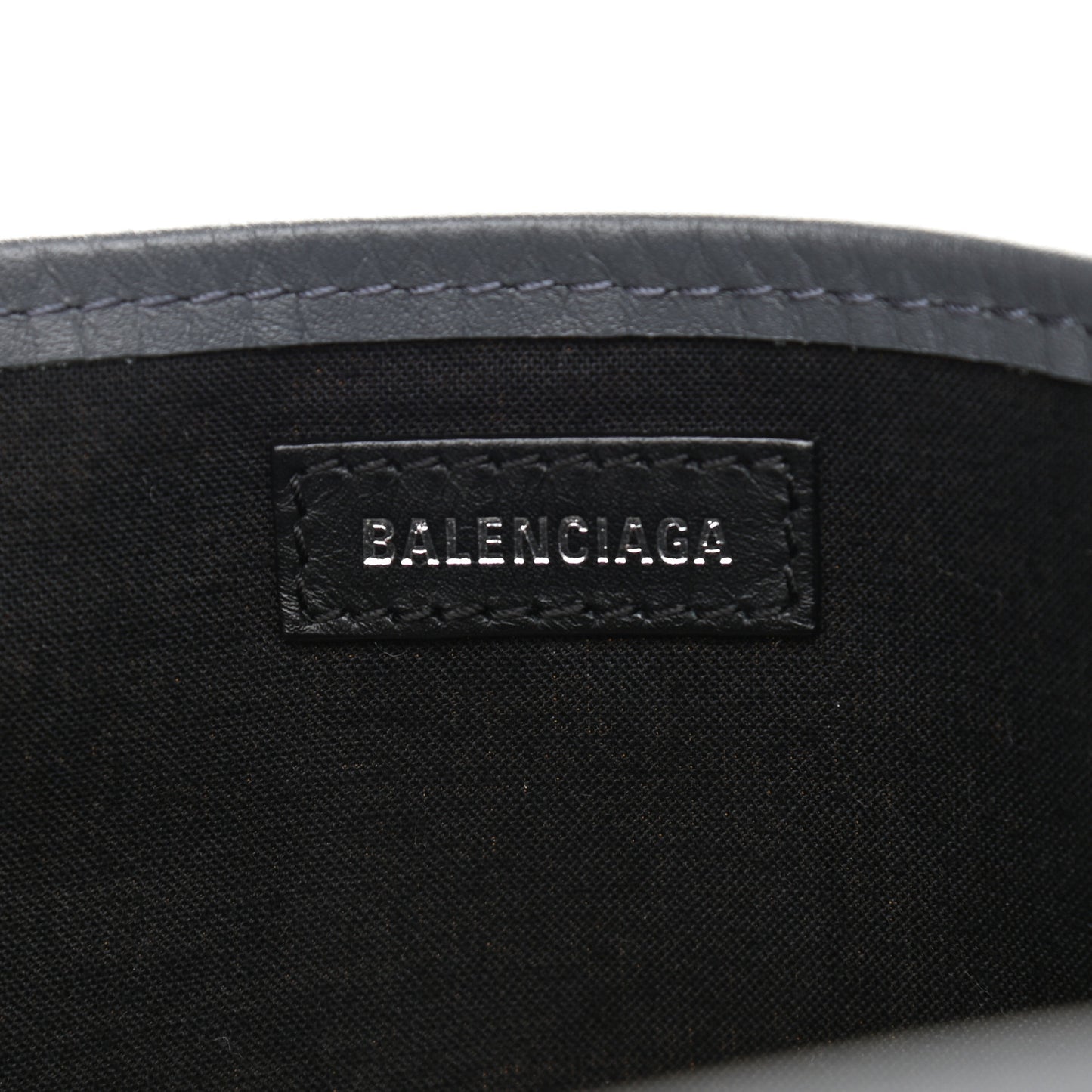 Cotton Canvas Satin Calfskin S Navy Cabas Natural Grey