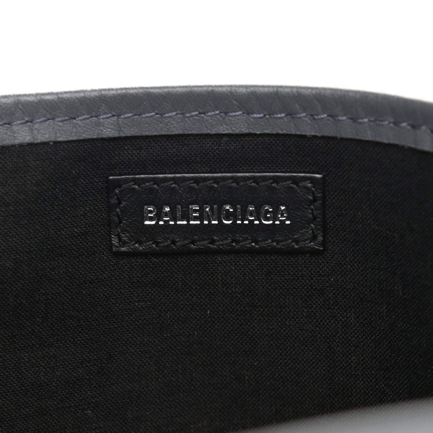 Balenciaga Cotton Canvas Satin Calfskin S Navy Cabas Natural Grey 9 of 12