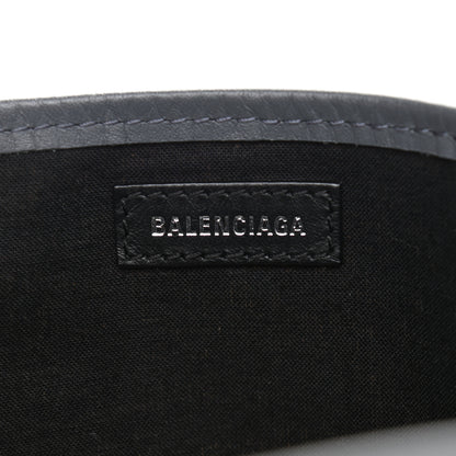 Balenciaga Cotton Canvas Satin Calfskin S Navy Cabas Natural Grey 9 of 12