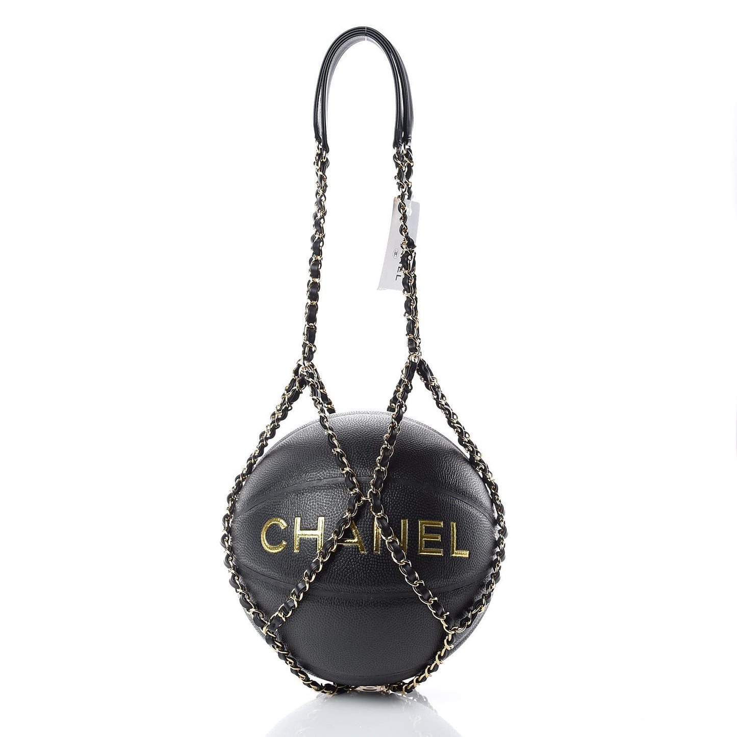 Lambskin Chain Net and Basketball Black Dark Gold