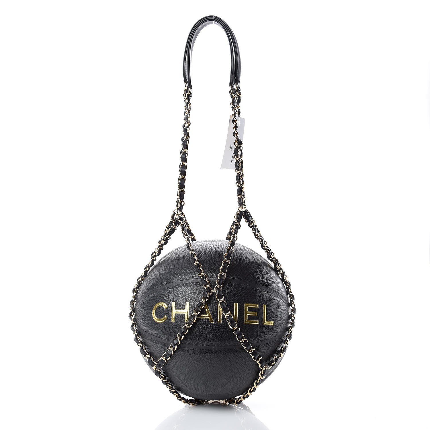 Chanel Lambskin Chain Net and Basketball Black Dark Gold 9 of 11