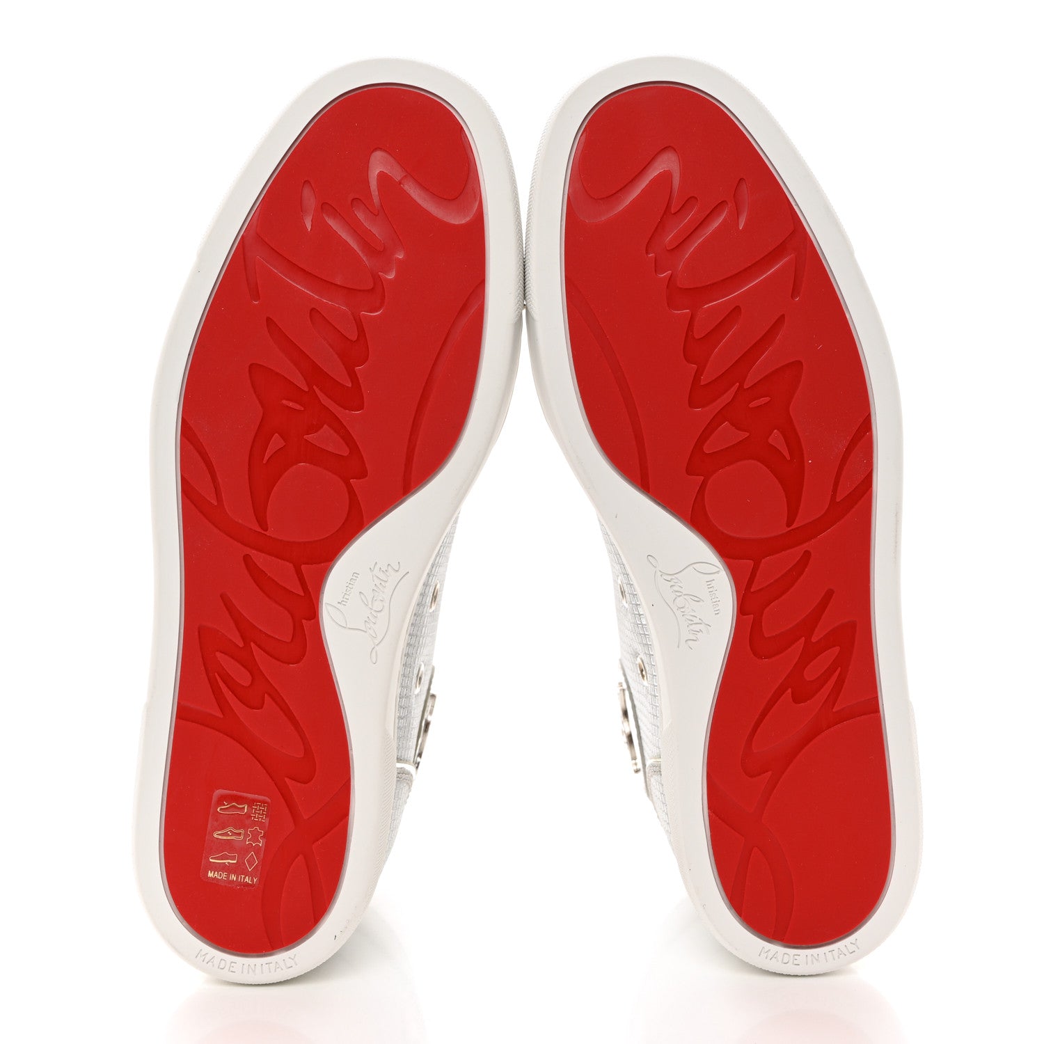 Christian Louboutin Micro 3D Specchio Spikes Womens Lou Flat Sneakers 37.5 Silver 5 of 9