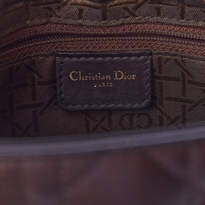 Christian Dior Lambskin Cannage Medium Lady Dior Dark Brown 6 of 14