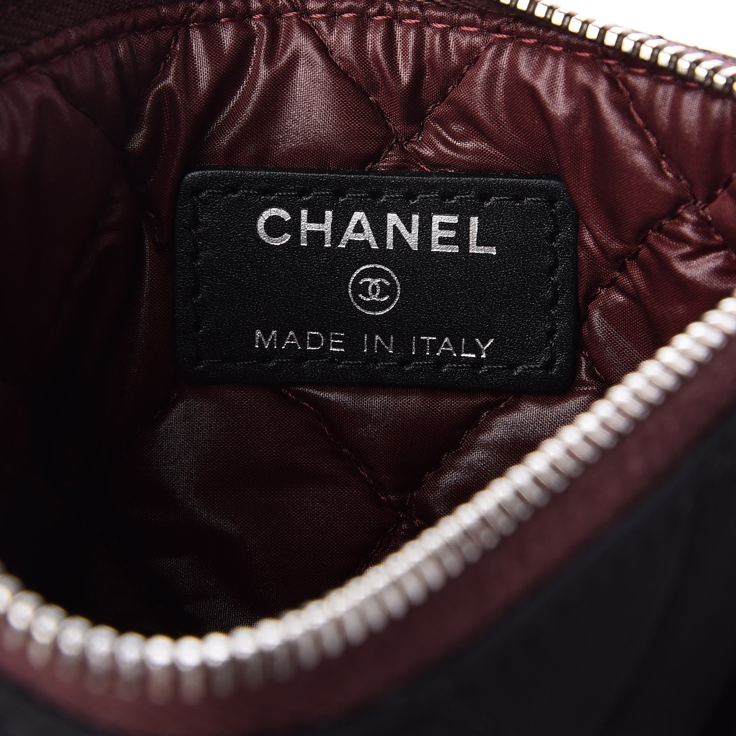 Chanel Nylon Quilted Small Cosmetic Case Black 6 of 7