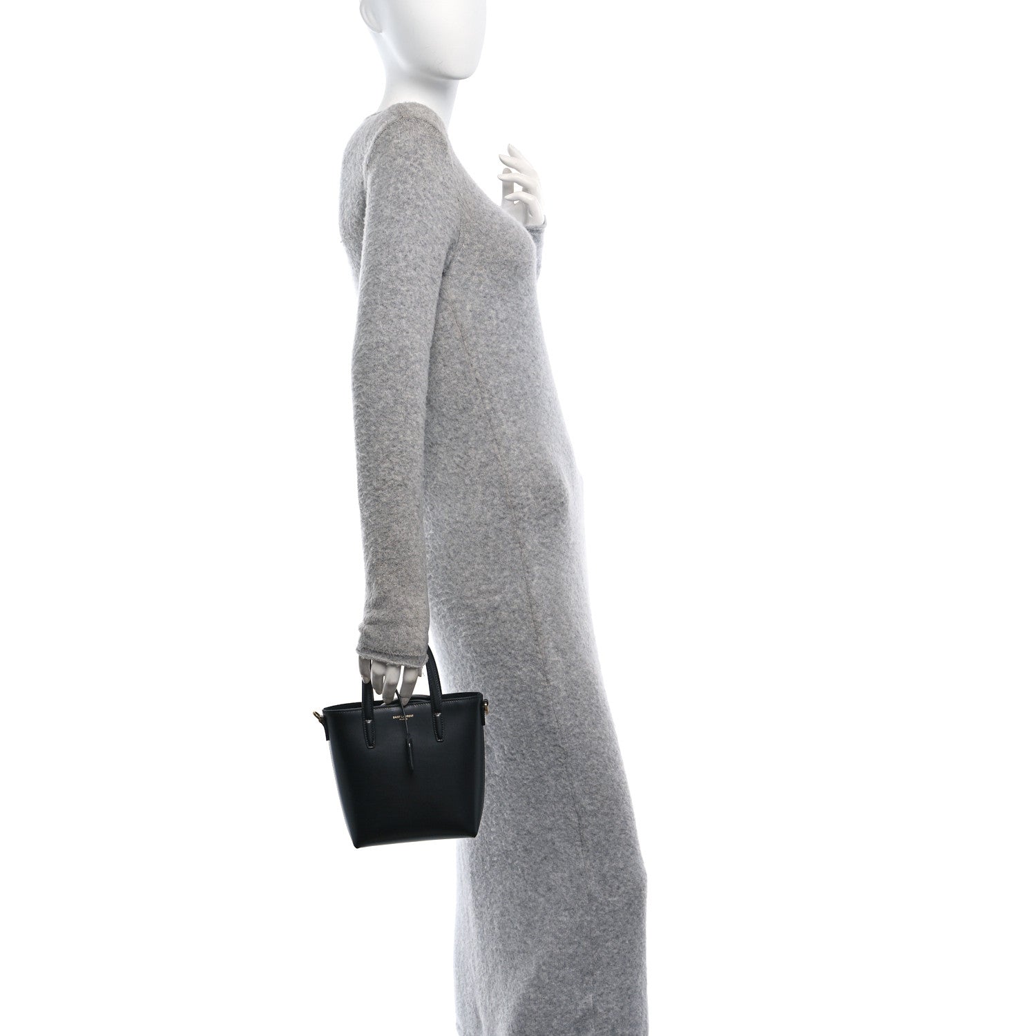 Saint Laurent Calfskin Mini Toy Shopping Tote Black 3 of 8