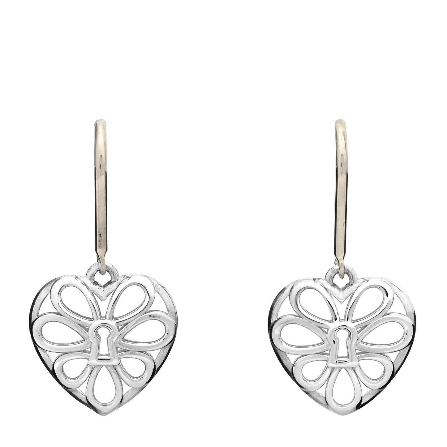 Sterling Silver Enchant Heart Drop Earrings