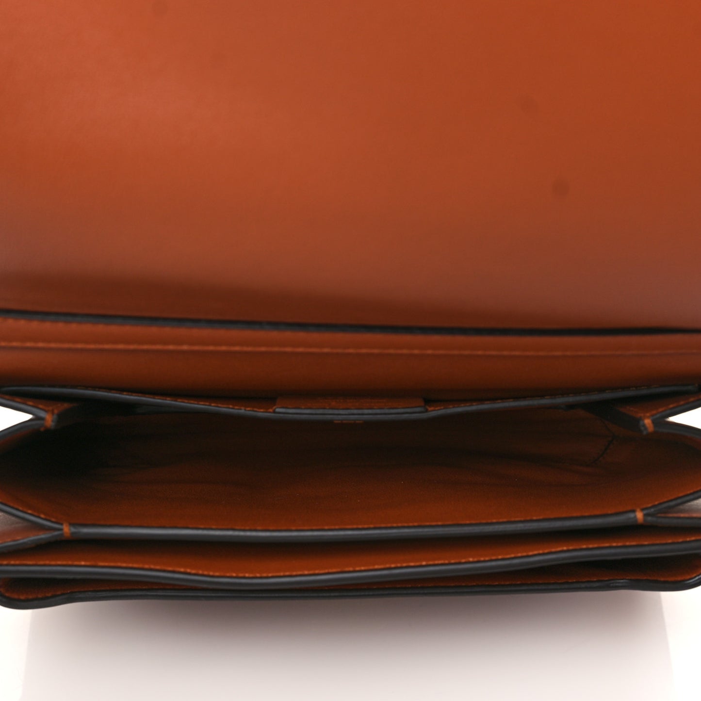 Calfskin Trifolio Flap Bag Siena Tan