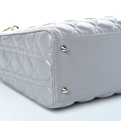 Christian Dior Lambskin Cannage Medium Lady Dior Grey 11 of 12