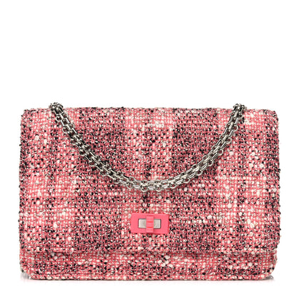 Chanel Tweed Quilted Reissue Wallet On Chain WOC Pink 1 of 12