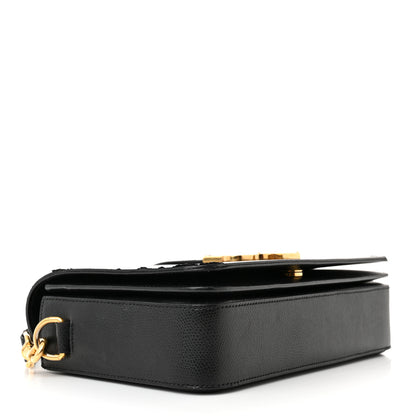 Saint Laurent Textured Calfskin Medium Classic Monogram Universite Bag Black 4 of 18