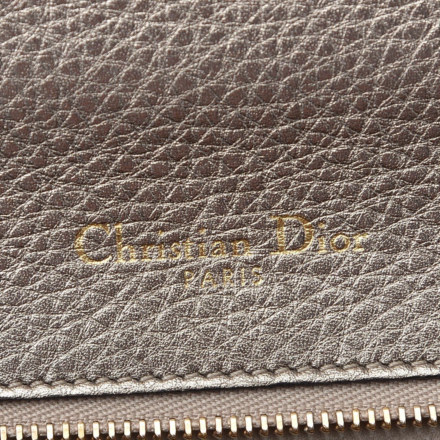 Christian Dior Metallic Grained Calfskin Medium Diorama Flap Bag Pale Gold 6 of 9
