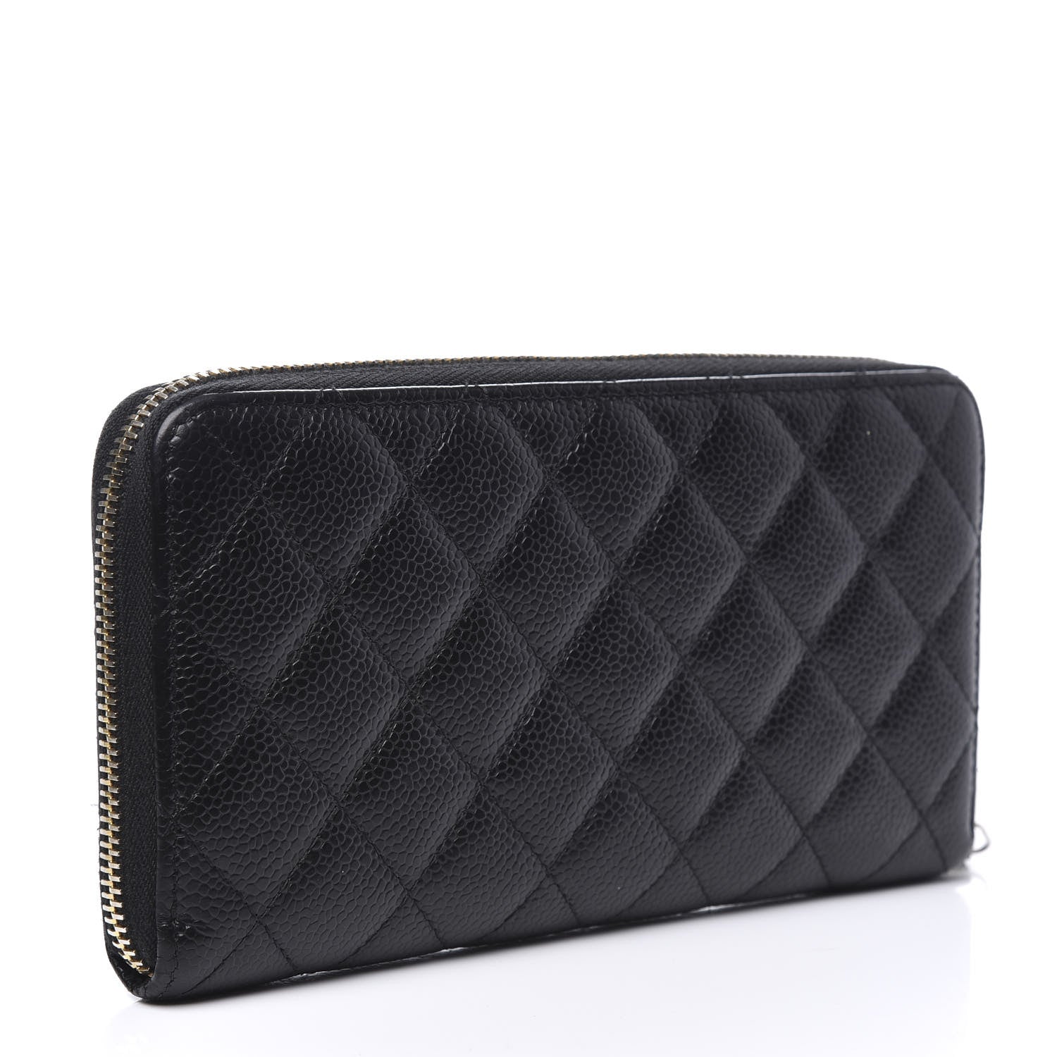 Chanel Caviar Quilted Large Gusset Zip Around Wallet Black 2 of 8