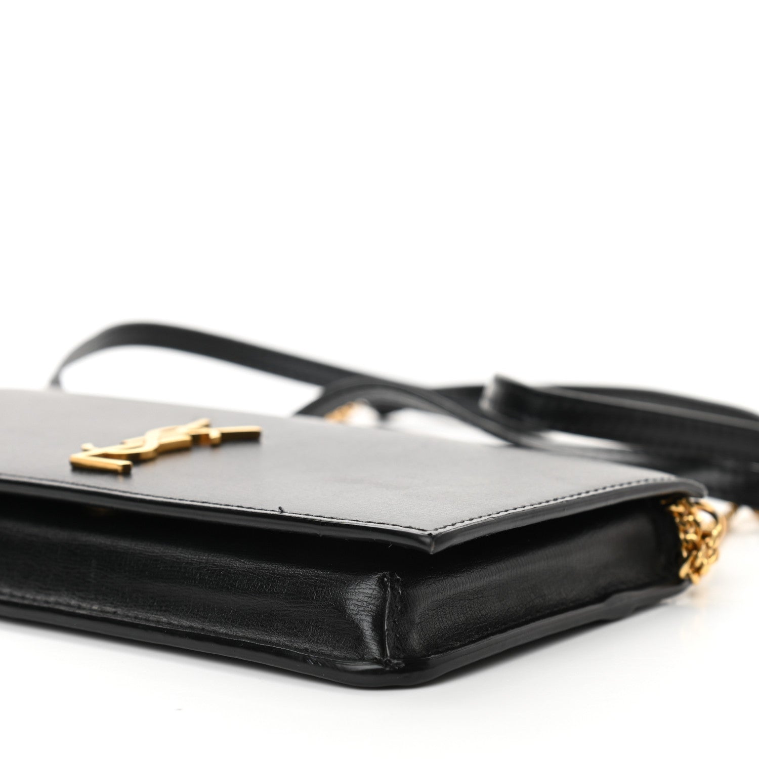 Saint Laurent Smooth Calfskin Monogram Phone Holder Crossbody Black 9 of 10