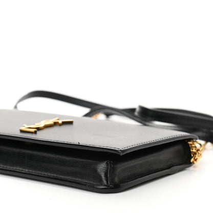 Saint Laurent Smooth Calfskin Monogram Phone Holder Crossbody Black 9 of 10