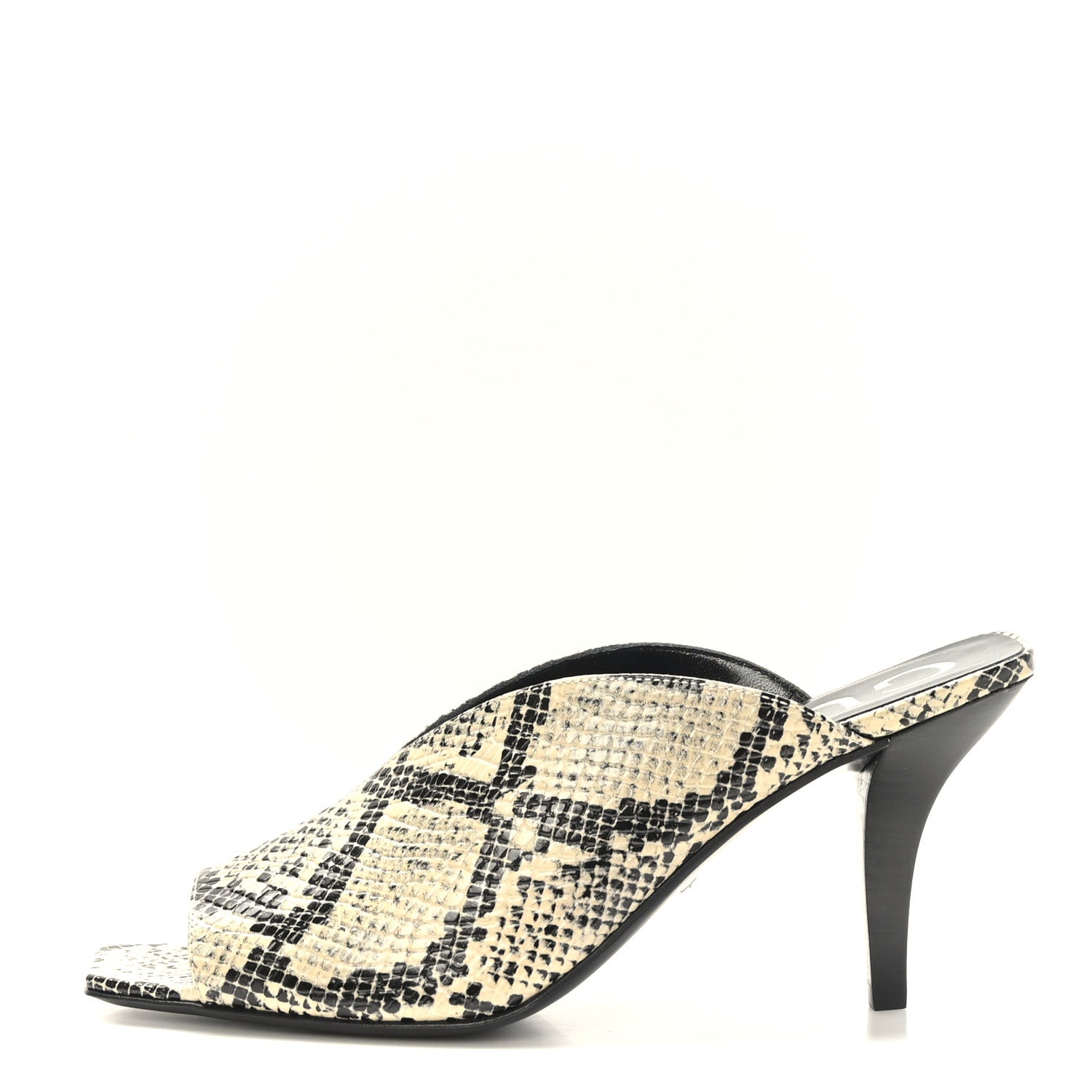 Gucci Calfskin Python Print Square G Slide Sandals 36 Beige Avana 1 of 8
