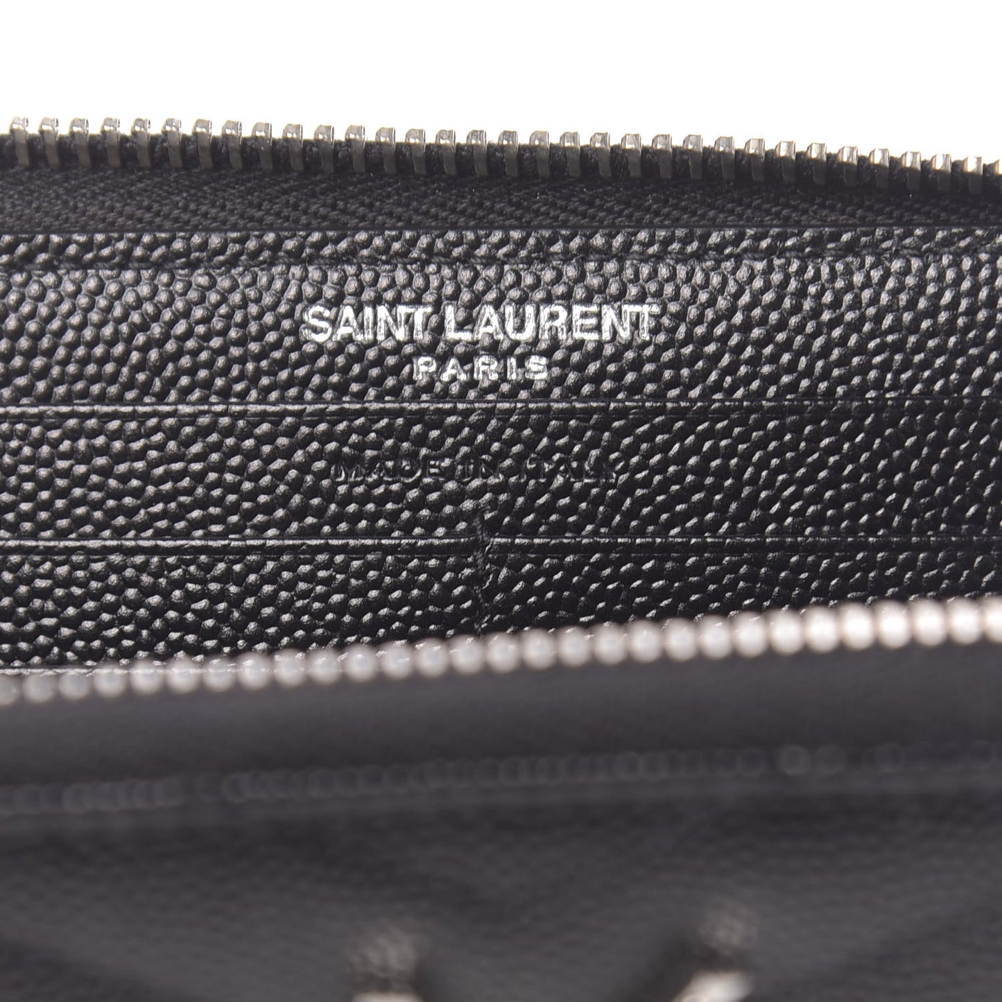 Grain De Poudre Matelasse Chevron Monogram Zip Around Wallet Black
