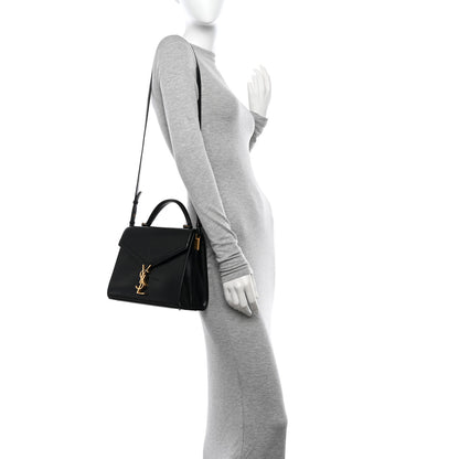 Saint Laurent Smooth Calfskin Medium Classic Monogram Cassandra Top Handle Black Rouge Legion 2 of 25