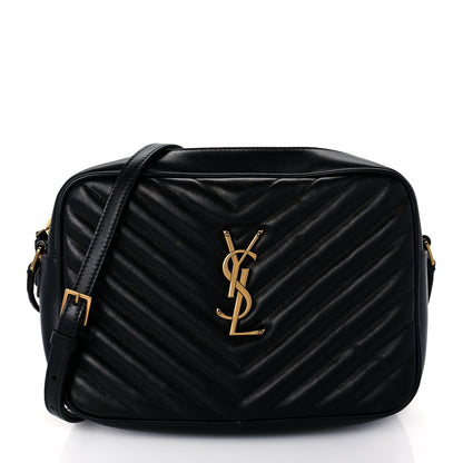 Saint Laurent Calfskin Matelasse Monogram Lou Camera Bag Black 1 of 13