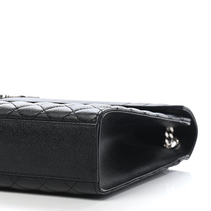 Saint Laurent Grain De Poudre Textured Mixed Matelasse Large Triquilt Monogram Satchel Black 8 of 9