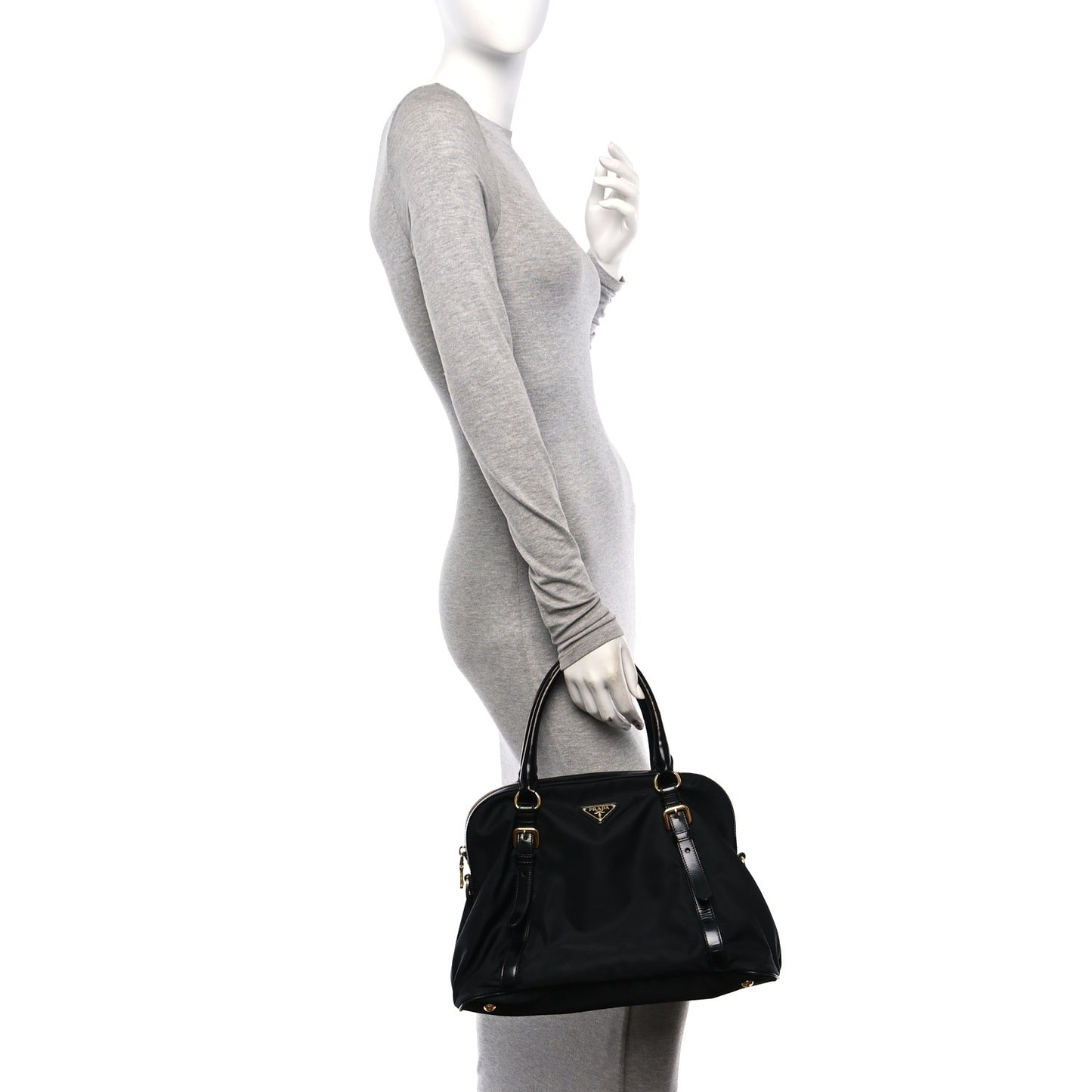 Tessuto Nylon Soft Calf Tote Black