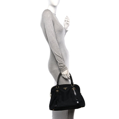 Prada Tessuto Nylon Soft Calf Tote Black 2 of 9