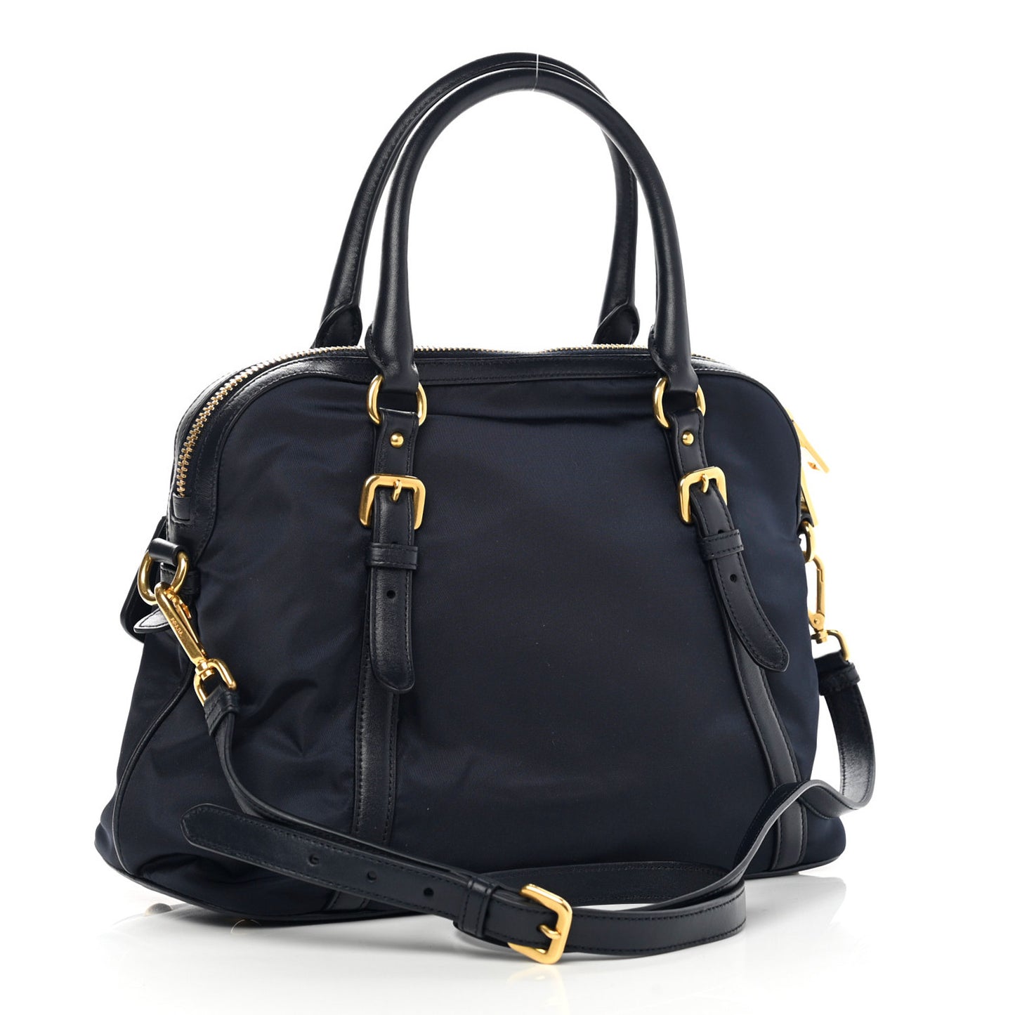 Tessuto Nylon Soft Calf Tote Bleu