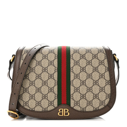 Gucci X BALENCIAGA BB Supreme Monogram Web Small Ophidia Shoulder Bag Beige New Acero 1 of 14