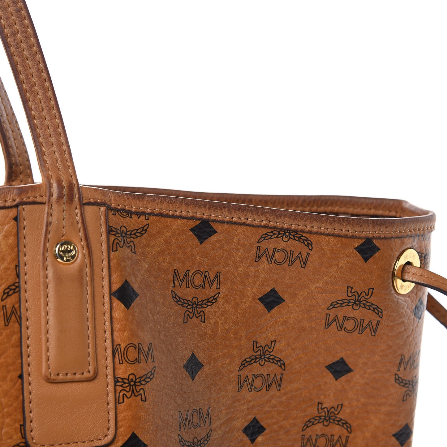 Visetos Large Liz Reversible Shopper Tote Cognac