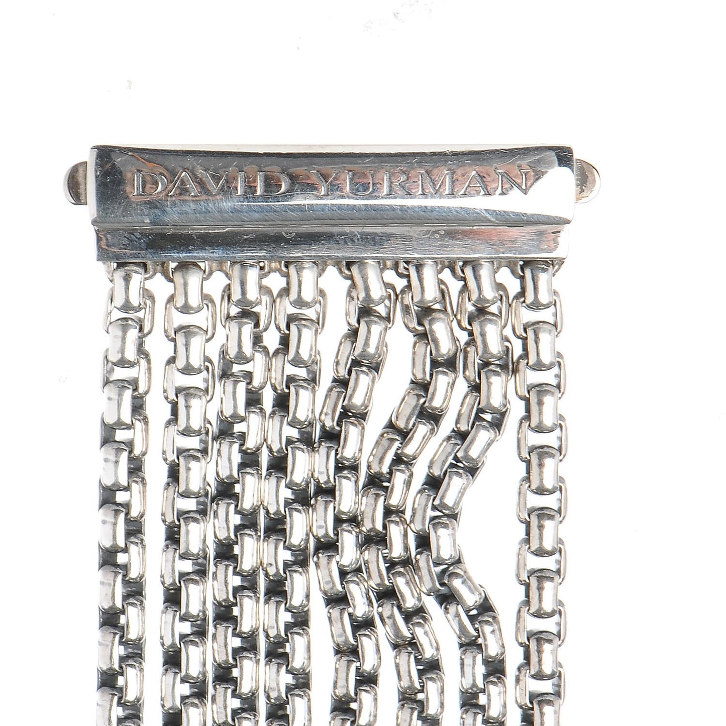 Sterling Silver Eight-Row Box Chain Bracelet