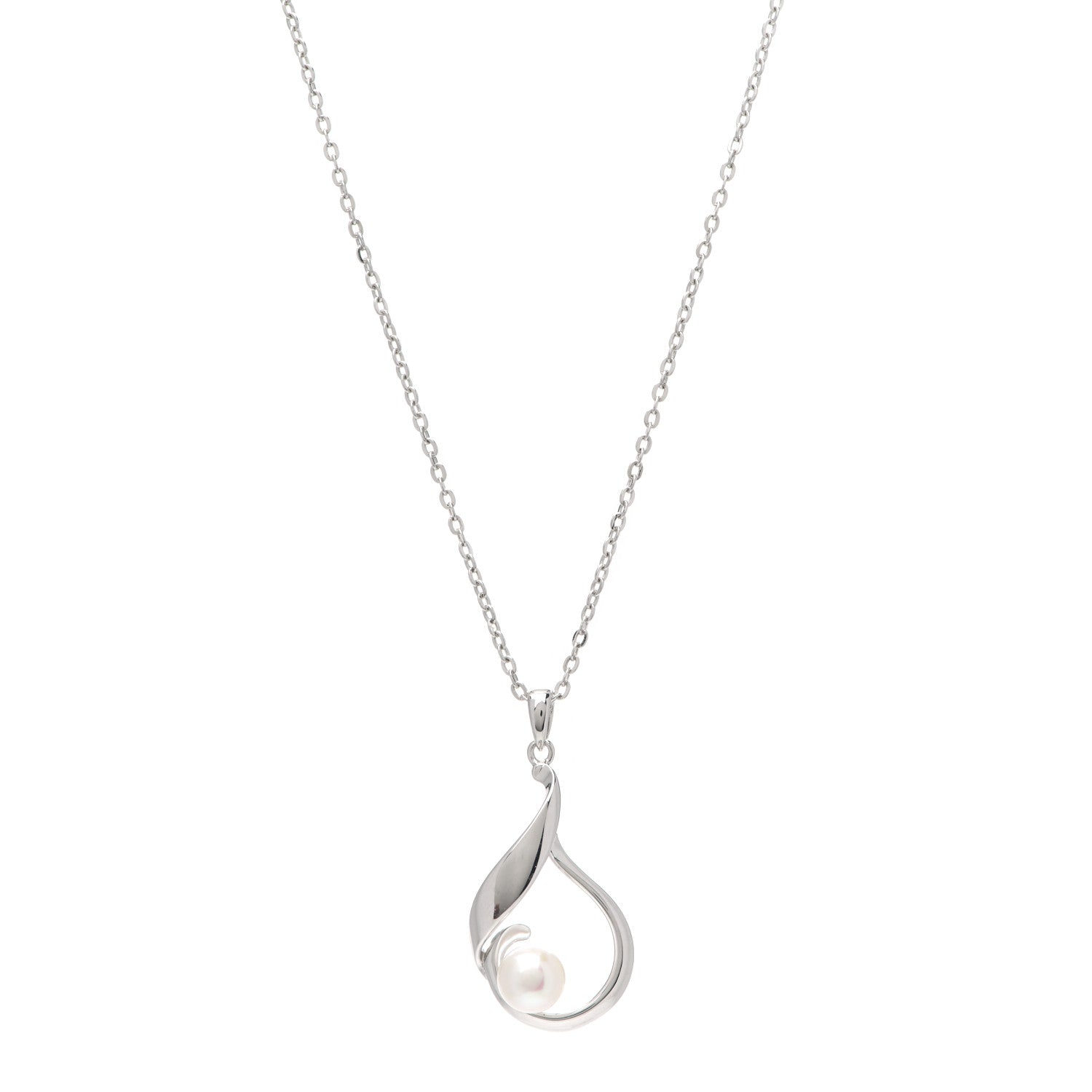 Mikimoto Sterling Silver Akoya Pearl 6mm Pendant Necklace 1 of 5