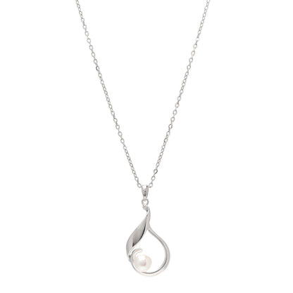 Mikimoto Sterling Silver Akoya Pearl 6mm Pendant Necklace 1 of 5