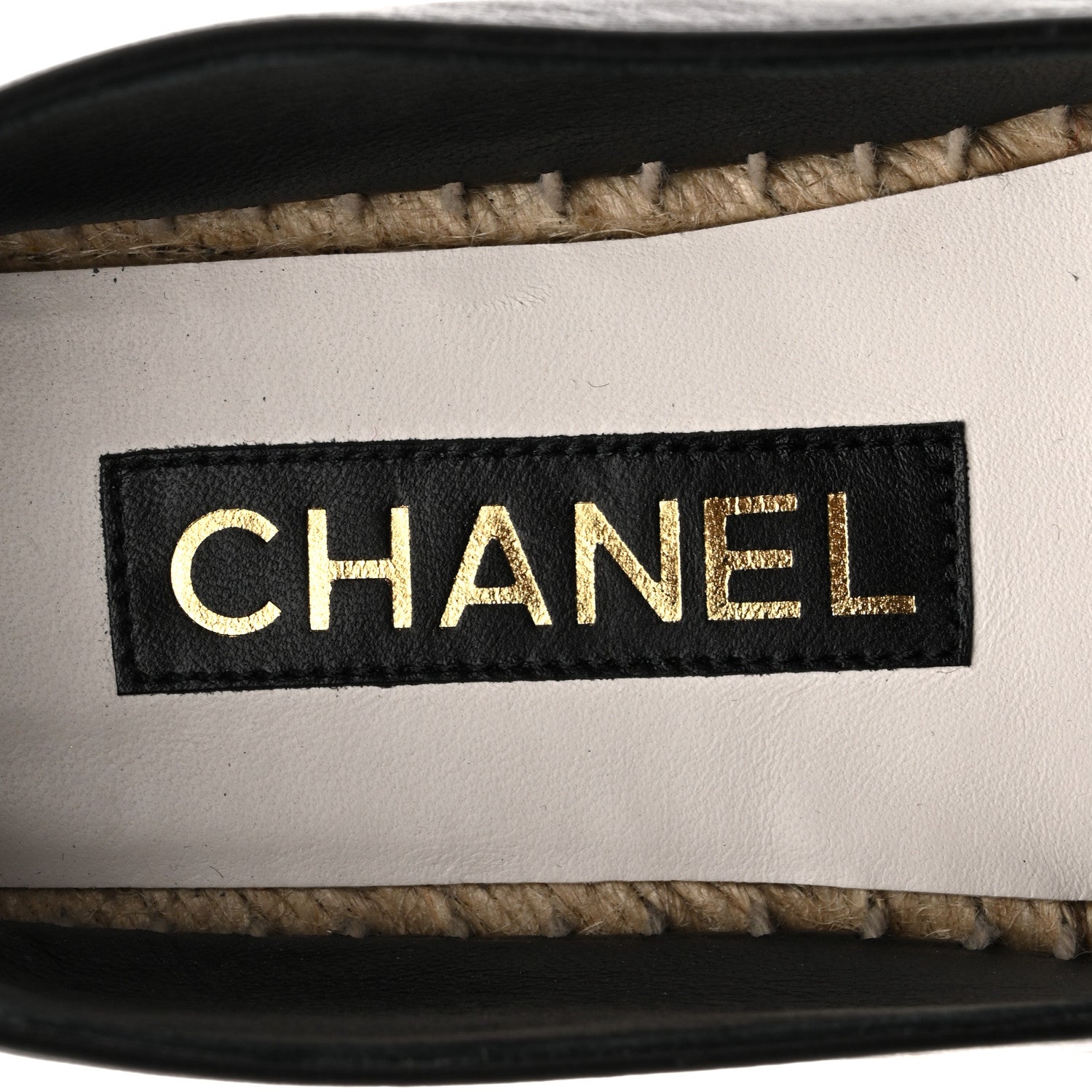 Chanel Lambskin Quilted CC Espadrilles 38 Black 7 of 10