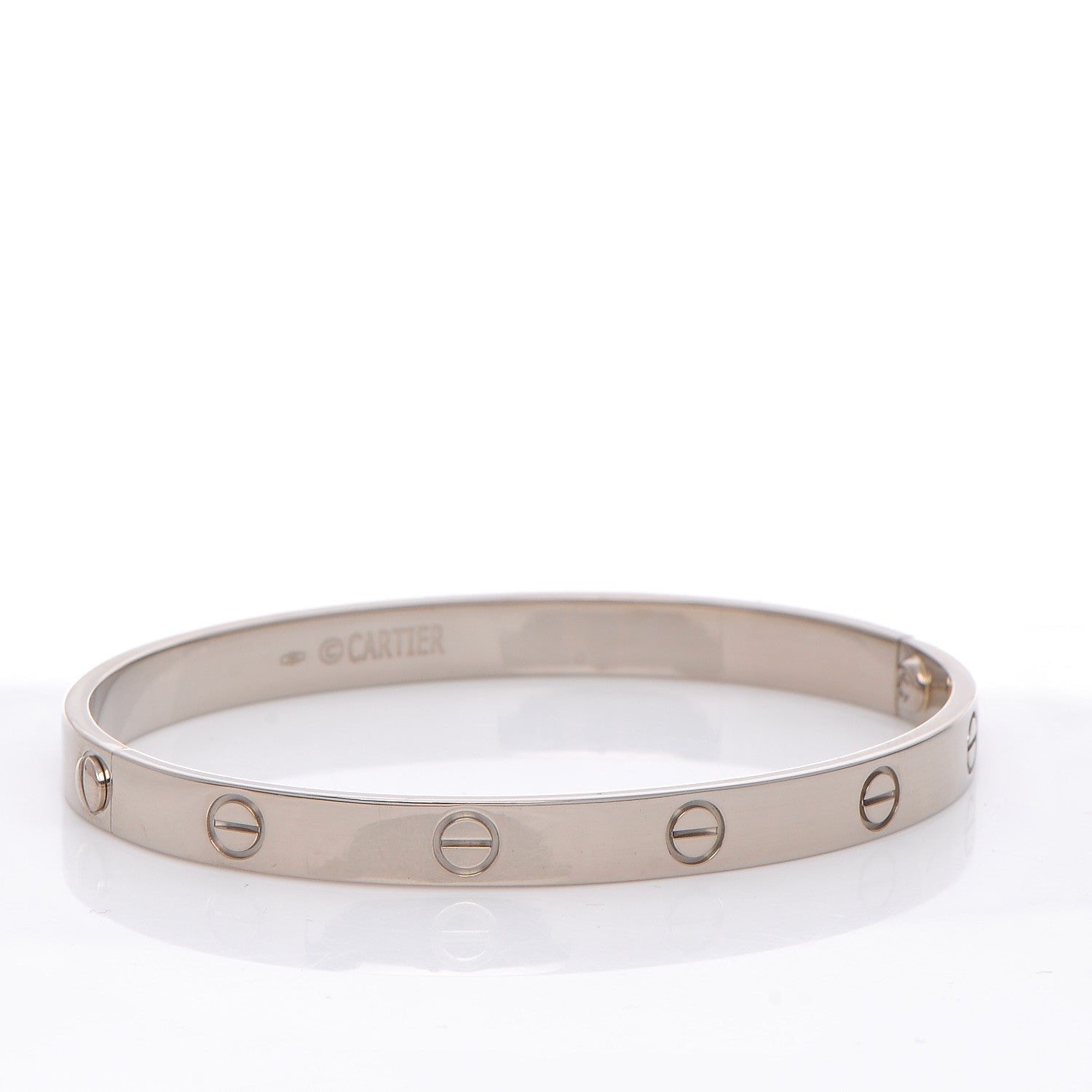 Cartier 18K White Gold LOVE Bracelet 19 4 of 8