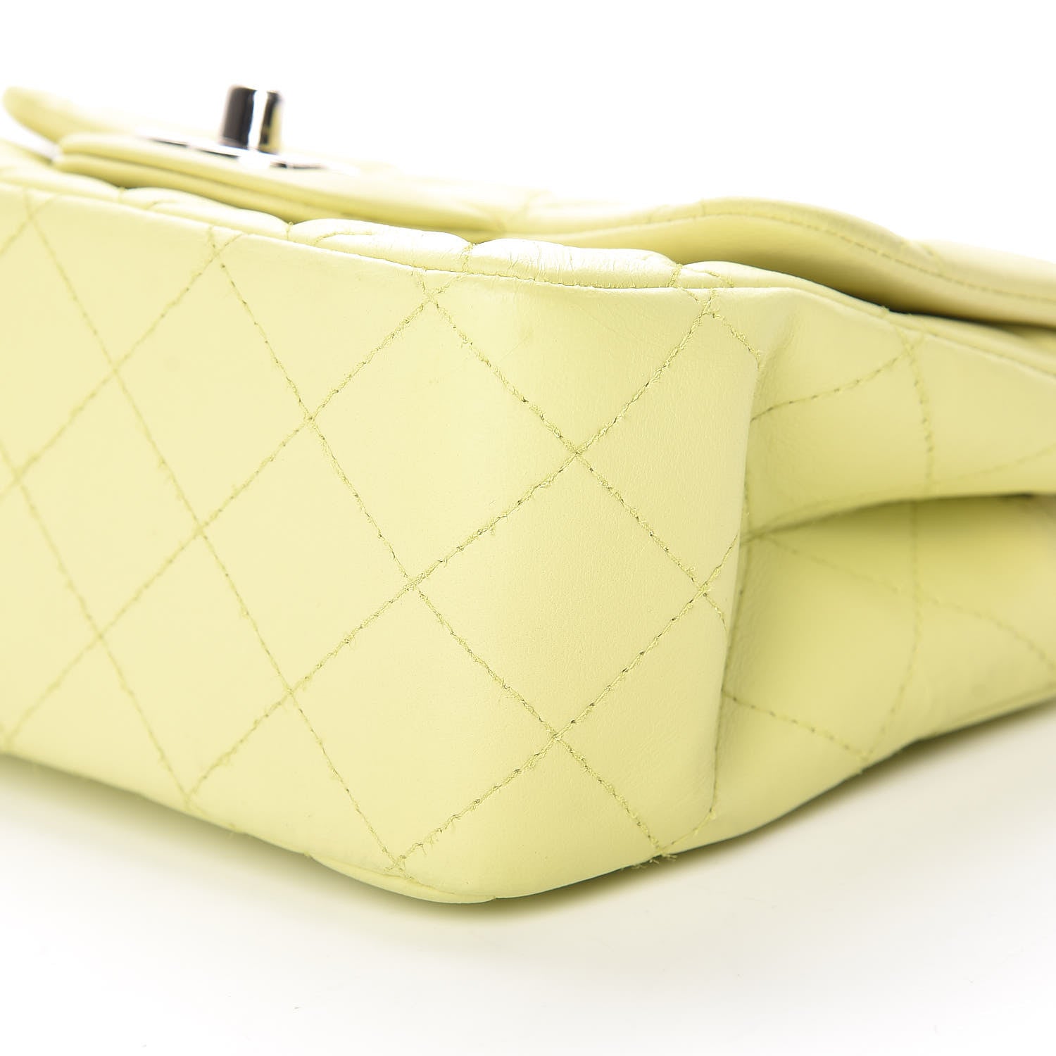 Chanel Lambskin Quilted Mini Square Flap Yellow 9 of 14