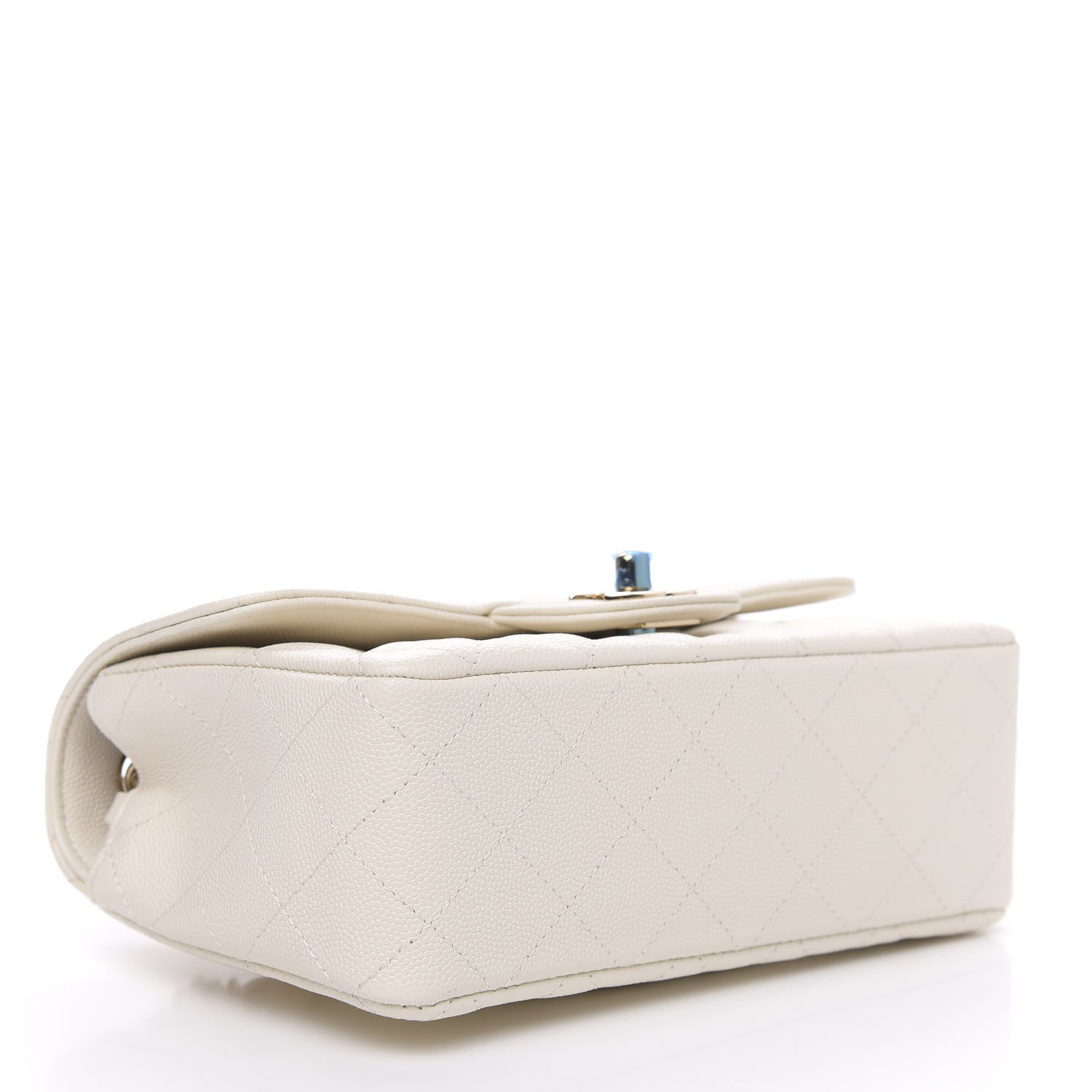 Chanel Caviar Quilted Mini Rectangular Flap Ivory 4 of 10