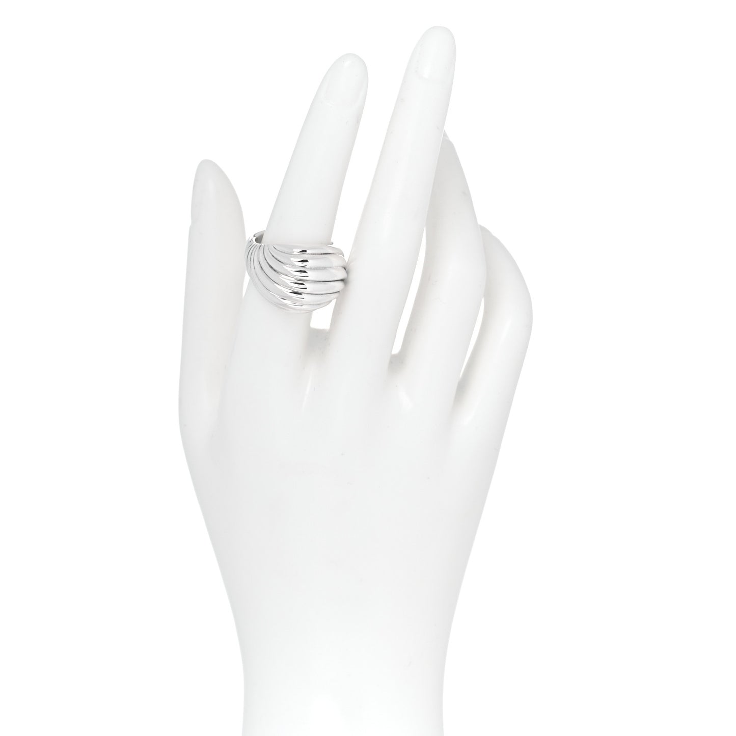 Sterling Silver Sculpted Cable Ring 54 7
