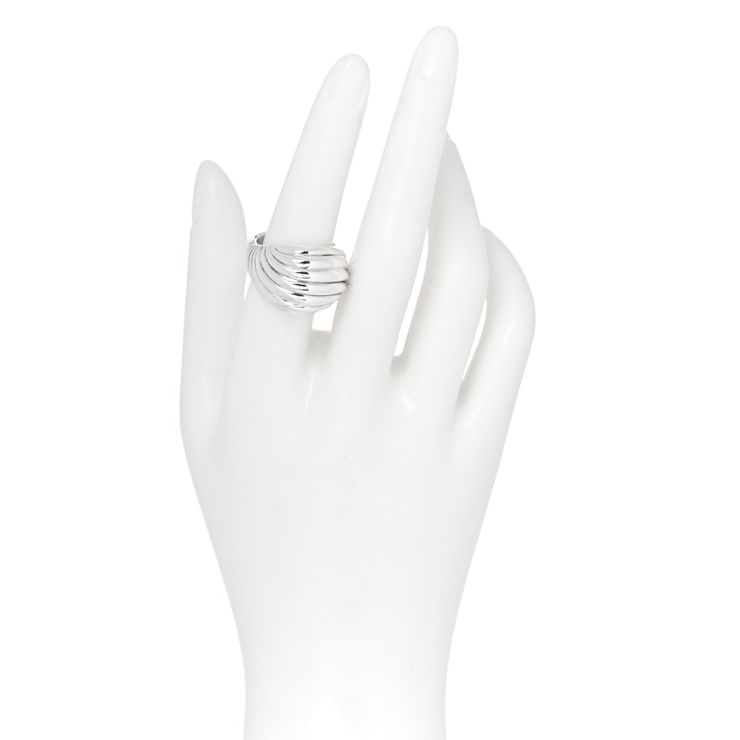 David Yurman Sterling Silver Sculpted Cable Ring 54 7 2 of 5