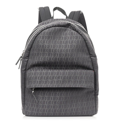 Christian Louboutin Logo Jacquard Zip N Flap Backpack Grey 1 of 10