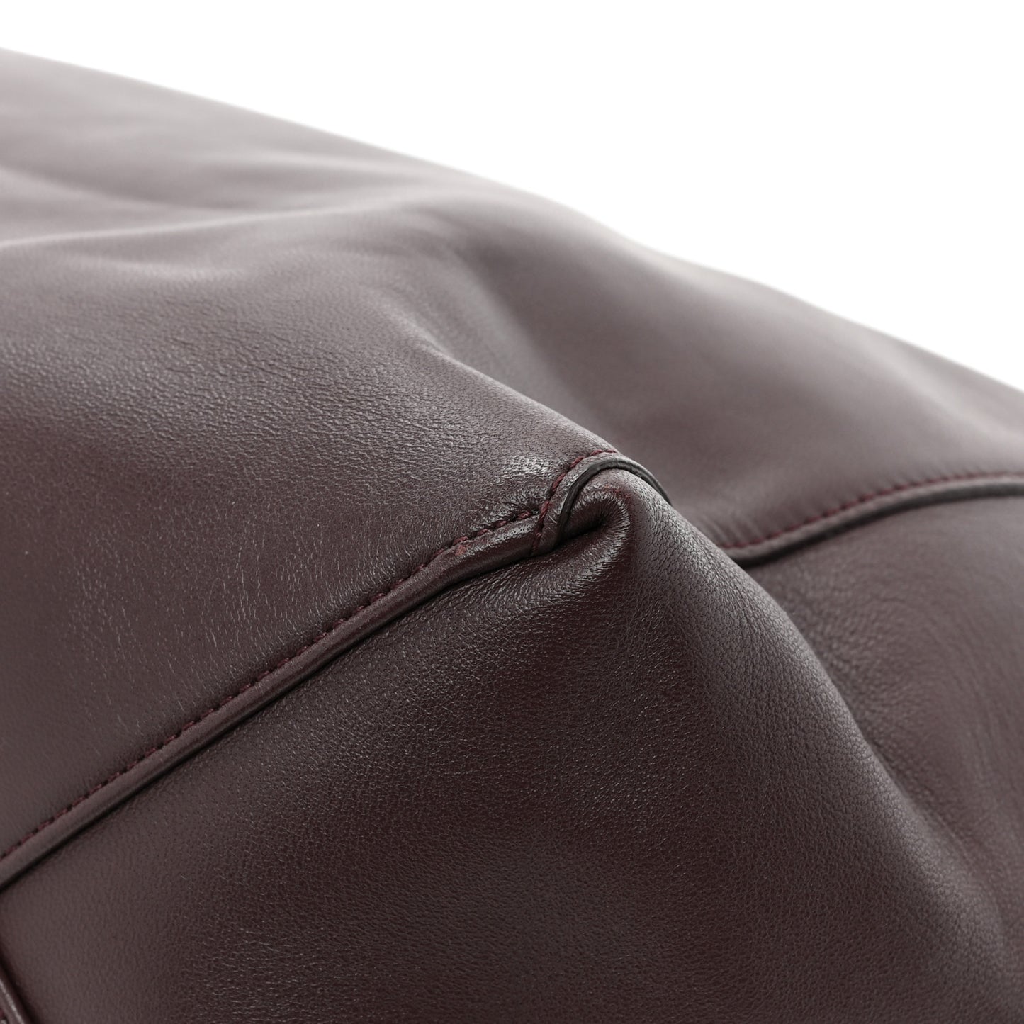 Calfskin Folded Clutch Burgundy